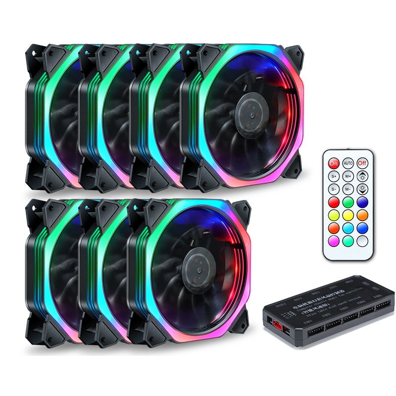 120x25mm cpu rgb fan 120mm Fan Computer PC RGB Adjust LED Fan Speed Quiet Remote Computer Cooler