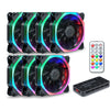 120x25mm cpu rgb fan 120mm Fan Computer PC RGB Adjust LED Fan Speed Quiet Remote Computer Cooler
