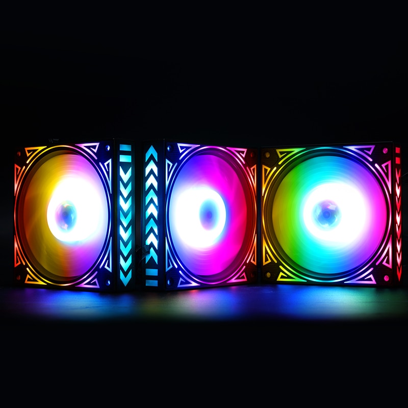 120mm RGB cooling fan Adjust LED Fan Speed quiet colorful computer case For water chestnut chassis