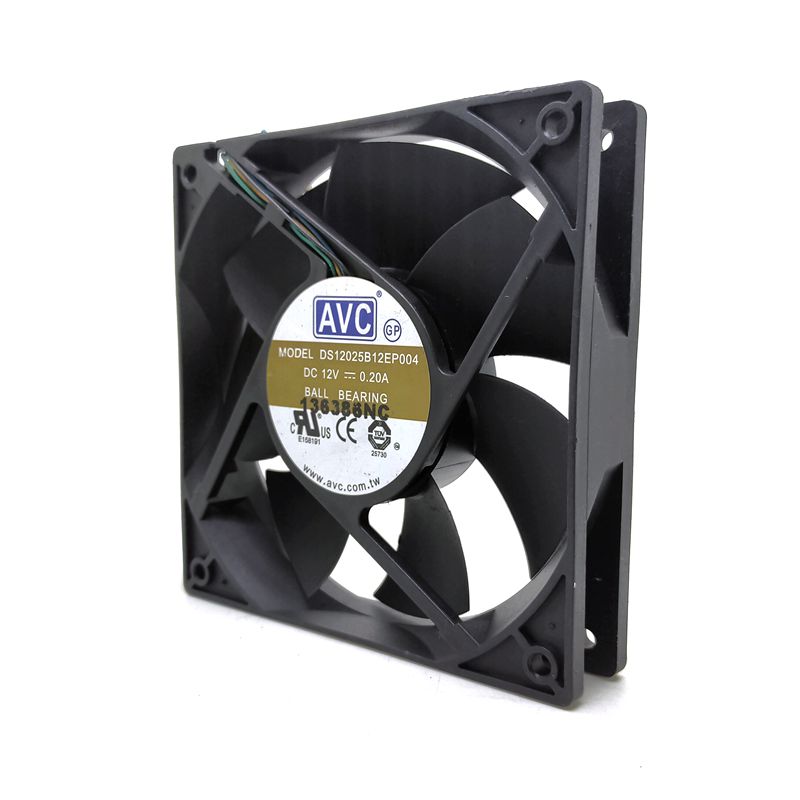 DS12025B12EP004 12025 12V 4-Pin PWM Temperature Control Cooling Fan 12CM CPU Server Silent Fan