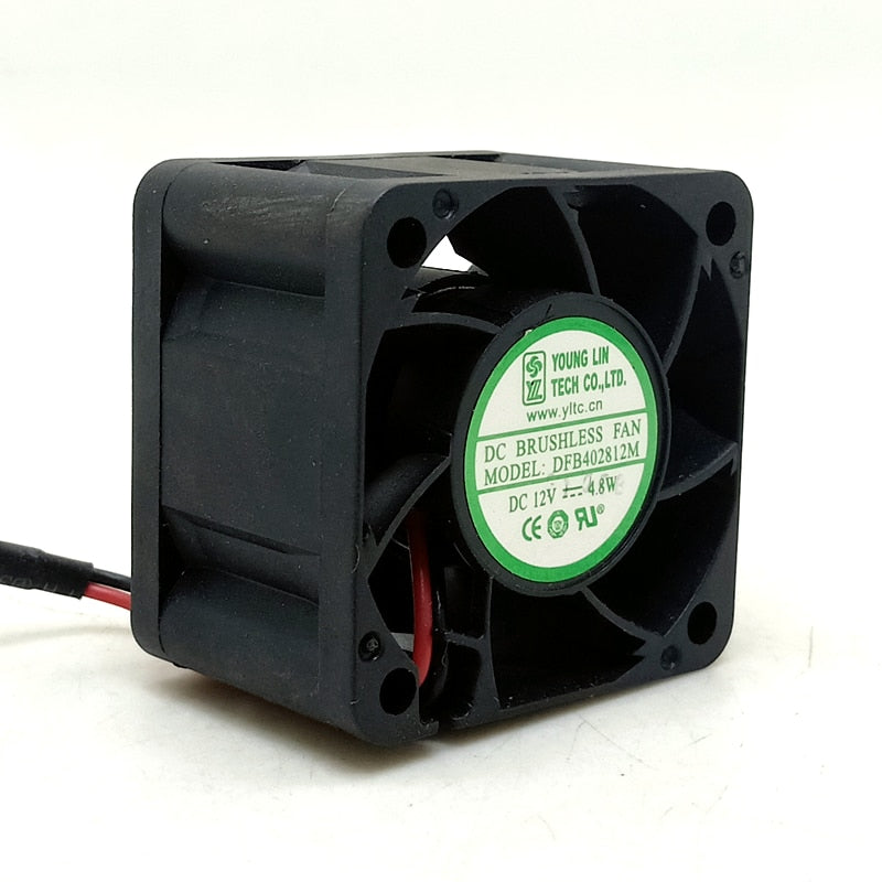 1U cooling fan 4028 12V double ball large air fan dfb402812m 4cm computer case power fan