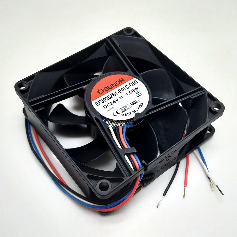 Sunon EF80252B1-E01C-Q99 80mm 8025 DC 24V PWM dual ball mute 8cm fan