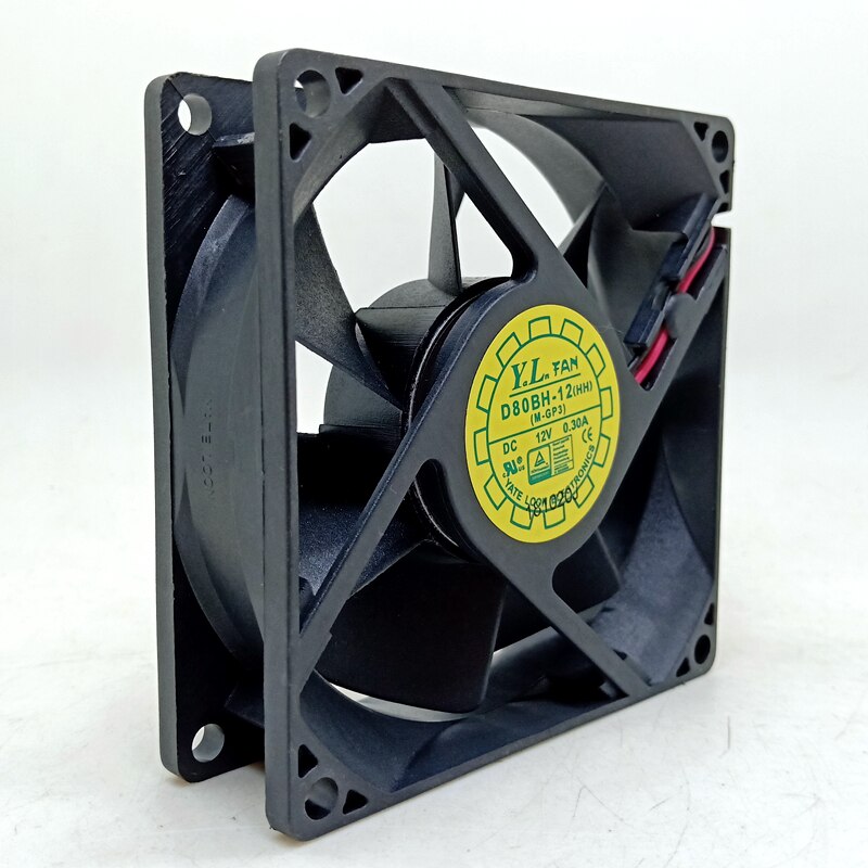 8cm cooling fan 80mm  12v double ball mute 8025 mosquito lamp fan d80bh-12hh computer case power fan