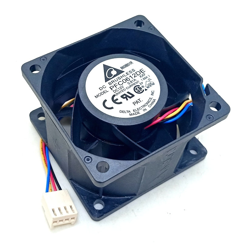 1pcs 60mm Pwm Cooler 6cm 13500RPM  Delta 6038 12V Server Chassis Fan Pfc0612de 60X60X38 Mm Violent Large Volume Cooling Fan