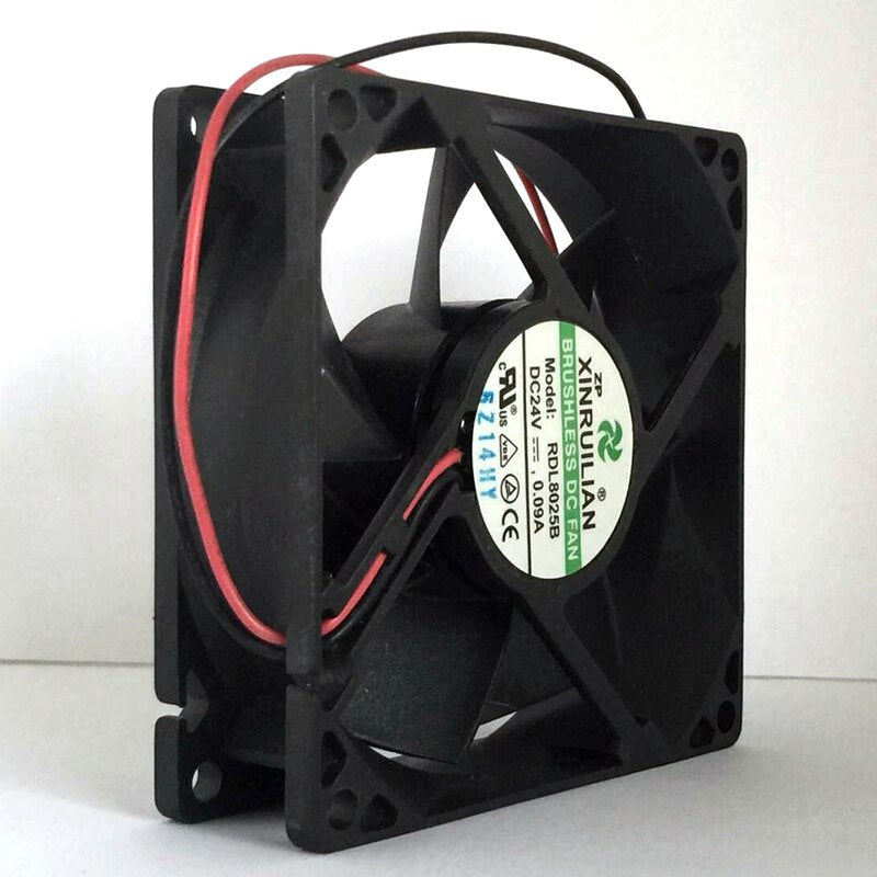 8cm 24V Cooling Fan 80mm RDL8025B 8025 DC 24V 0.09A 2Line Cooling Fan 80*80*25MM