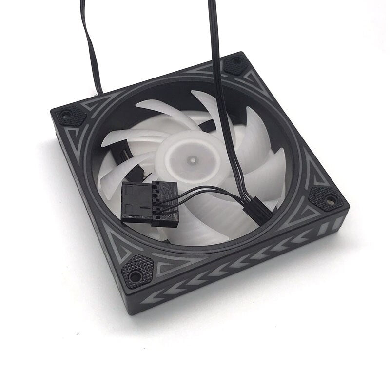 12cm LED Fan Rainbow Iridescence 120mm Fan 3pin+molex 4D 12V  Pc Computer Set Up Gaming Radiator Cooling Fan + SCREW