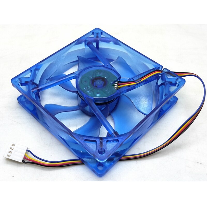 92mm Pwm LED Cpu Cooler Cooling Fan 90mm 9cm 92X92X25mm Luminous 12V 1800RPM Blue Light Cooler