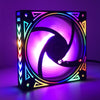 12cm LED Fan Rainbow Iridescence 120mm Fan 3pin+molex 4D 12V  Pc Computer Set Up Gaming Radiator Cooling Fan + SCREW