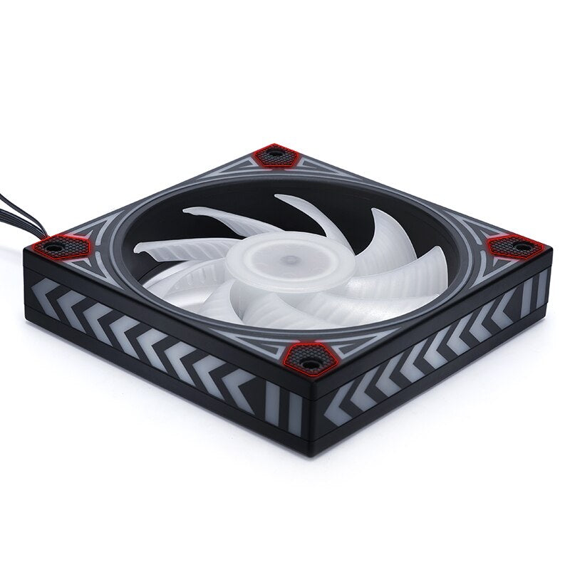 12cm LED Fan Rainbow Iridescence 120mm Fan 3pin+molex 4D 12V  Pc Computer Set Up Gaming Radiator Cooling Fan + SCREW
