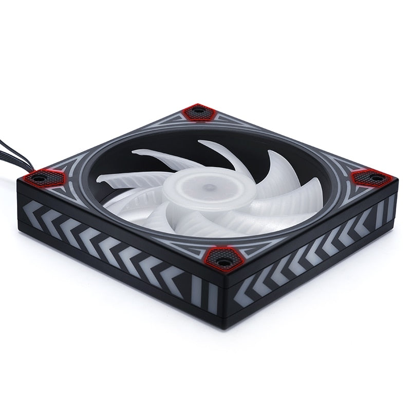 rainbow 120mm fan 3pin + molex 4D LED fan computer cooling 12V mute CPU radiator game fan