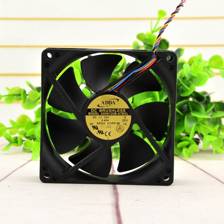 ADDA 9225 12V 0.45A AD0912UB-A7BGL Radiator 9CM 4-wire Cooling Fan
