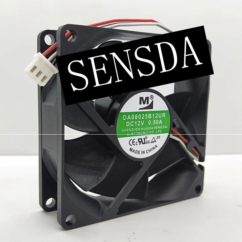 80MM SERVER FAN DA08025B12UR DC 12V 0.5A 80x80x25mm 3-Wire Server Square Fan