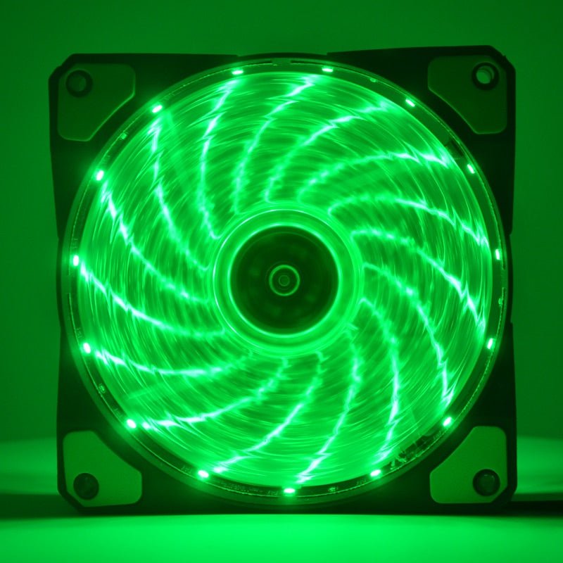 120mm PC computer Ultra Silent LED cooling fan radiator radiator, 12CM fan 12VDC 3P+Molex 4D