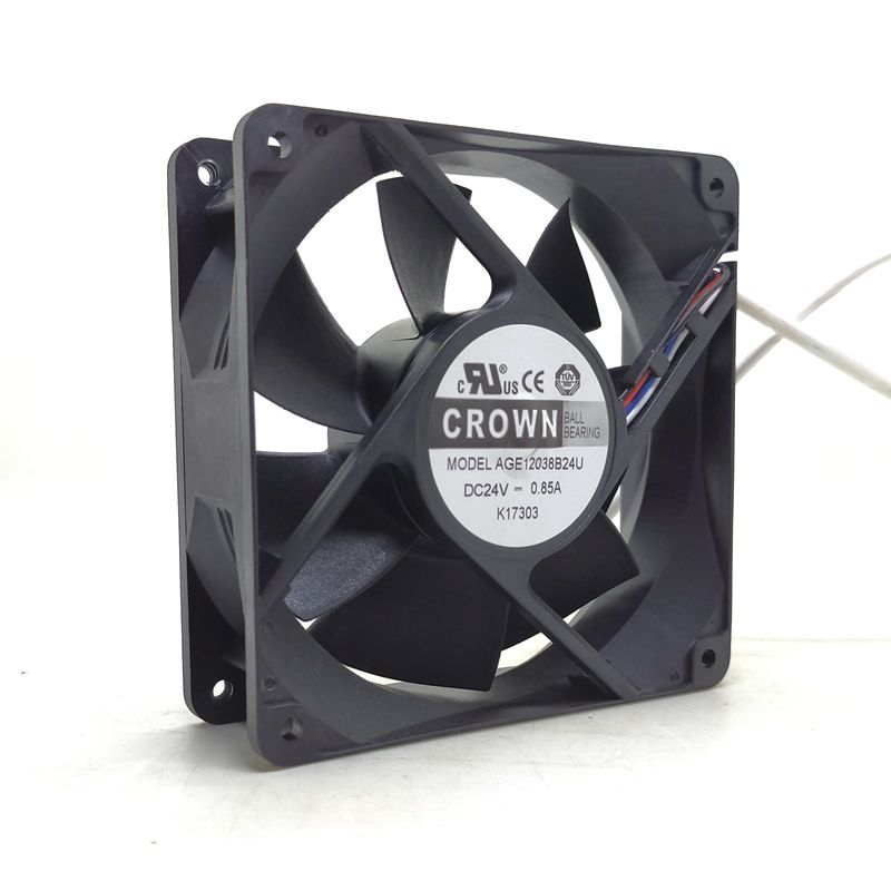 AGE12038B24U 12038 120mm DC 24V Cooling Fan Fan 12CM  Frequency Converter 4-wire 4Pin
