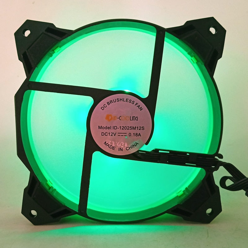 120mm led cooling fan 12cm 4Pin PWM temperature controlled RGB fan led chassis cooling fan 120X25MM