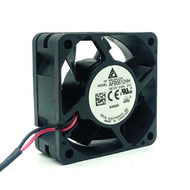Delta 6025 12V Server Chassis Cooling Fan AFB0612HH 6CM Ultra-Quiet 2-pin axial dc cooler