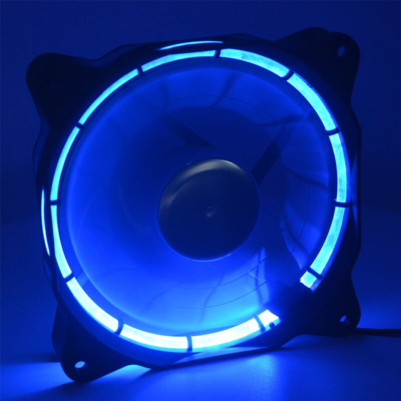12cm Computer Water Cooling System  120mm Blue LED Fan 12025 DC 12V 0.14A 900RPM Silent Quiet Solar Eclipse Chassis Cooling Fan