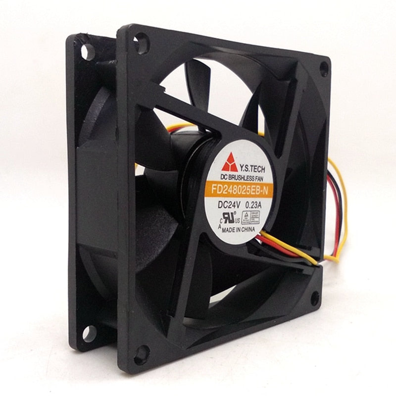 FD248025EB-N 8025 24V Dual Ball Speed Measurement Silent Fan 8cm Converter Radiator Fan