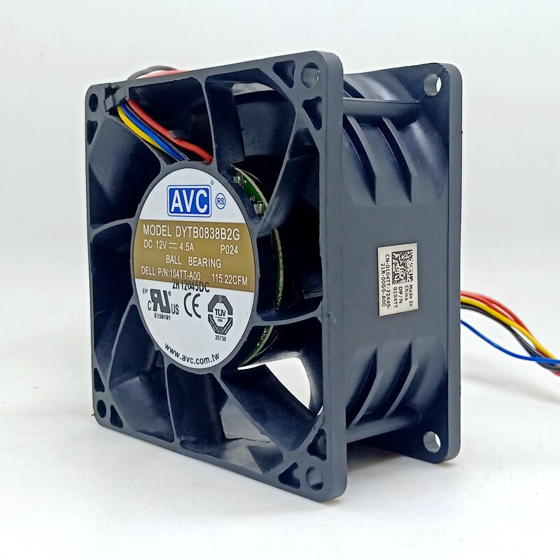 AVC 8038 12V double ball high speed fan DYTB0838B2G 8cm computer server chassis fan