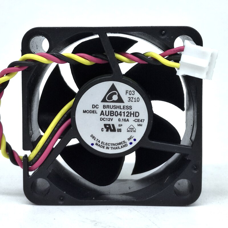 40mm Fan 40X40X20 Mm   Delta Aub0412hd Mute Fan 4cm 4020 DC 12V 0.16A 3-Pin Computer Chassis Power Cooling Fan