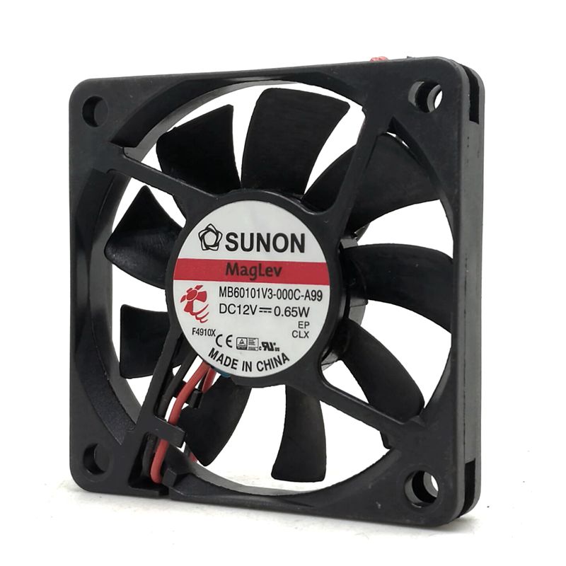 60mm Cooling Fan   Sunon MB60101V3-000C-A99 12V 0.65W 6010 60X60X10MM 6CM Slim Mute Cooling Fan