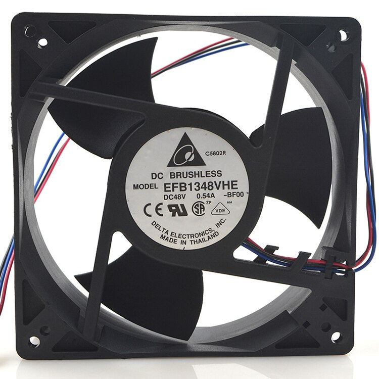 127mm Server Cooling Fan  Delta EFB1348VHE -BF00 DC 48V 0.54A 127x127x38mm 3-wire Server Cooling Fan