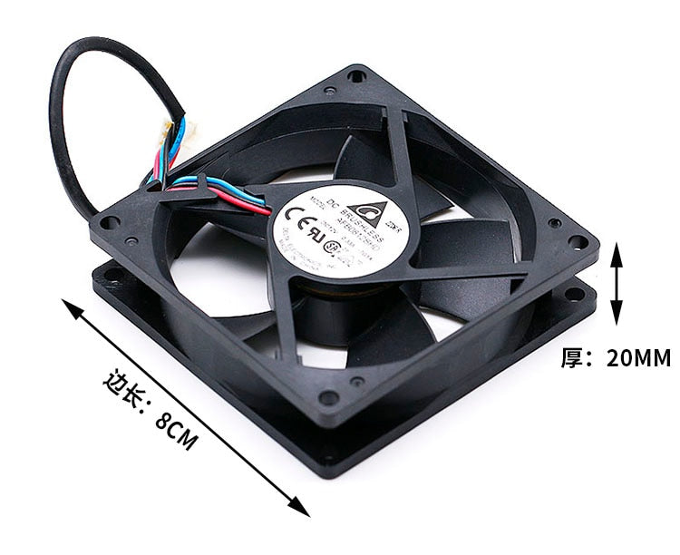 Delta AFB0812SHD 8cm 8020 80X20mm 12V 0.33A Power Supply of PC Case Cooling Fan