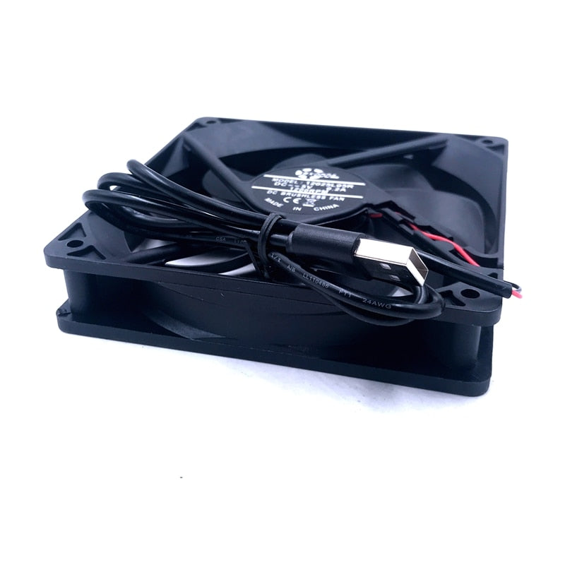 10pcs 120mm 5V USB Cooling Fan Laptop Fan Pc Case Fan 1200rpm Silent Quiet 120x120x25mm Cooler Motor Brushless Cooling Fan