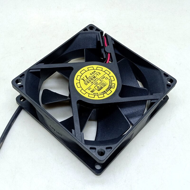 80mm cooling fan 8cm  8025 12V double ball mute fan d80bm-12 atomizer speaker power amplifier cooling fan