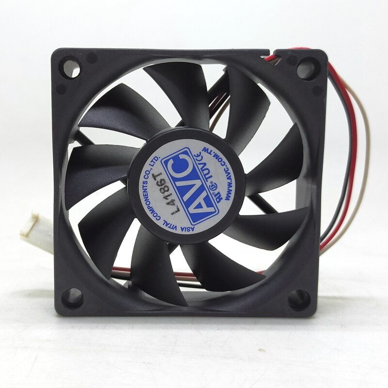 70mm Dual Ball Fan AVC Da07020b12l 7020 7cm DC 12V 0.20A Computer Chassis Main Board Power CPU Cooling Fan