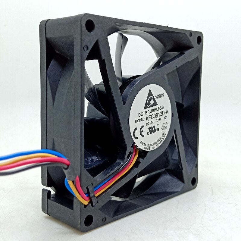 80mm cooling fan   Delta 8cm 8025 12V double ball fan afc0812d-a computer server CPU case power fan