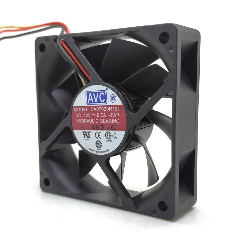 AVC 7020 Da07020r12u 12v3 Line Large Air Volume Speed Measuring Computer Case Power Supply CPU Cooling Fan