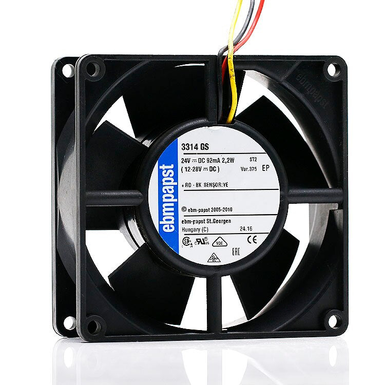 3314GS 3314 GS For German PAPST MULTIFAN 24V 2.4W 9cm inverter 3-wire cooling fan