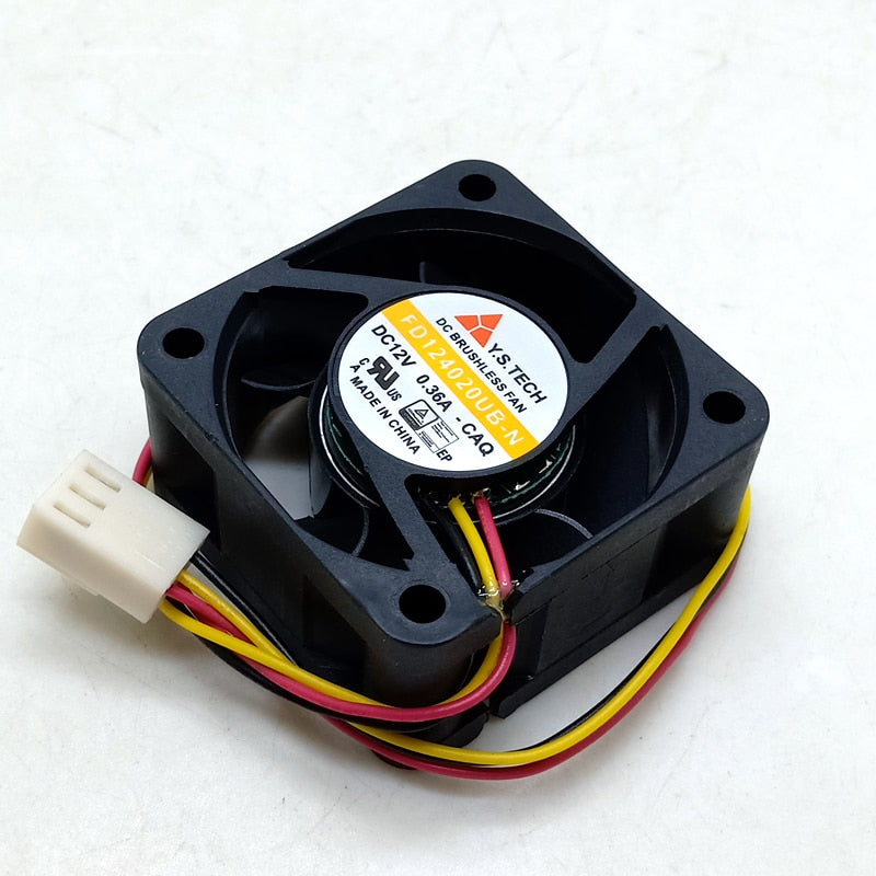40mm cooling fan Y.S tech FD124020UB-N 4020 12v 0.36a 3wire Cooling Fan 40x40x20mm