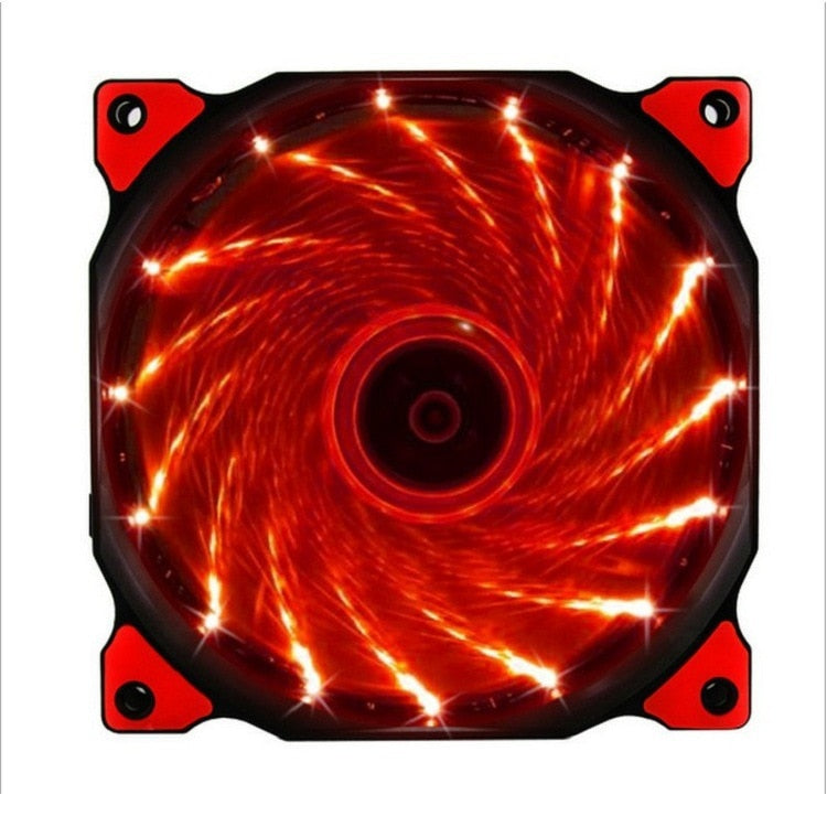 120mm PC computer Ultra Silent LED cooling fan radiator radiator, 12CM fan 12VDC 3P+Molex 4D