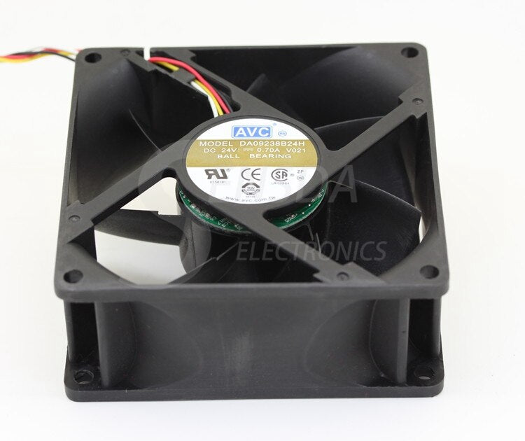 AVC DA09238B24H -018 DC 24V 0.7A 92x92x38mm Computer Server Inverter Server  Square Cooling Fans 3-Wire