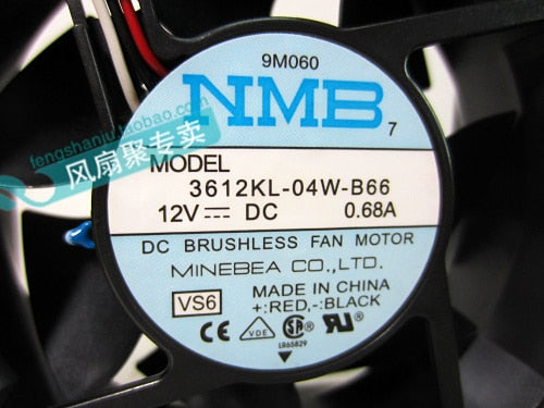1pcs  NMB 3612KL-04W-B66 DC 12V 0.68A 9CM 9032 Server Inverter Cooling Fan