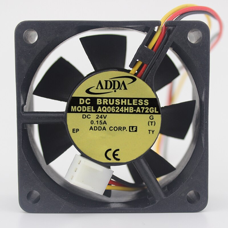 Waterproof 60mm Fan  ADDA 6025 24V 6CM AQ0624HB-A72GL IP68 Cooling Fan 4600RPM