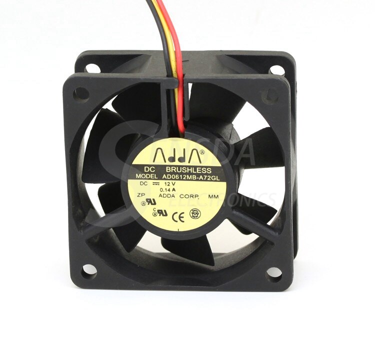 ADDA AD0612MB-A72GL 6025 6CM 60mm DC 12V 0.14A 3-pin Computer Cpu Case Blower Cooling Cooler Fans