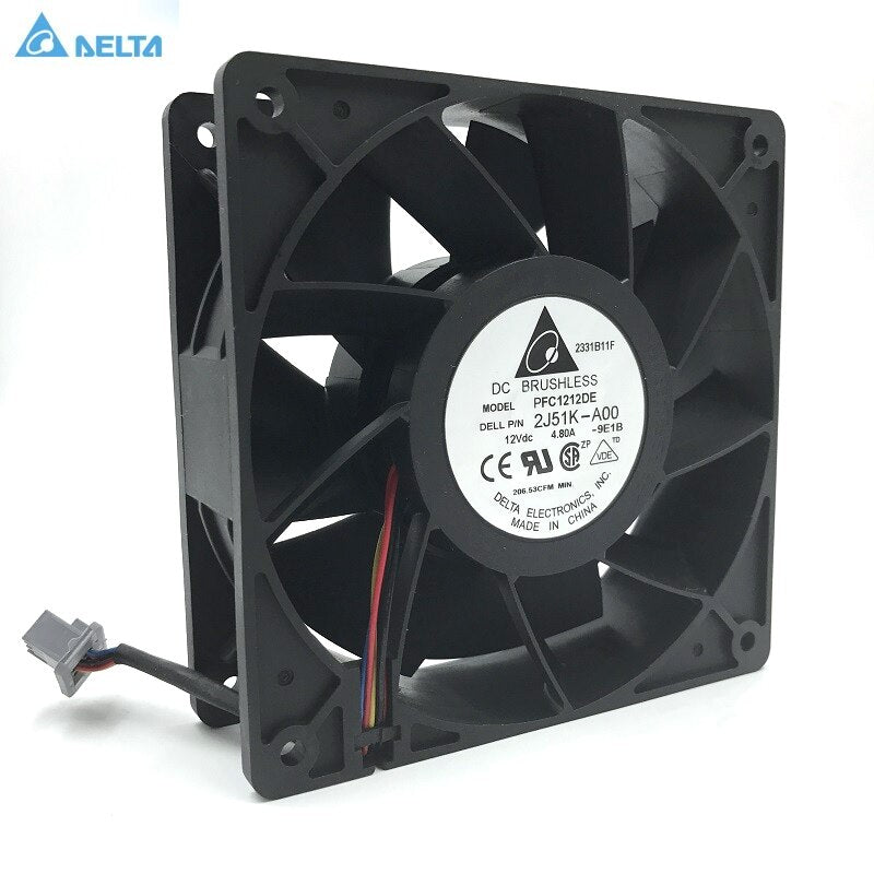 2J51K-A00 Computer Water Cooling Fan  Delta PFC1212DE 12038 12V 12CM Strong Breeze Big Air Volume Violent Fan