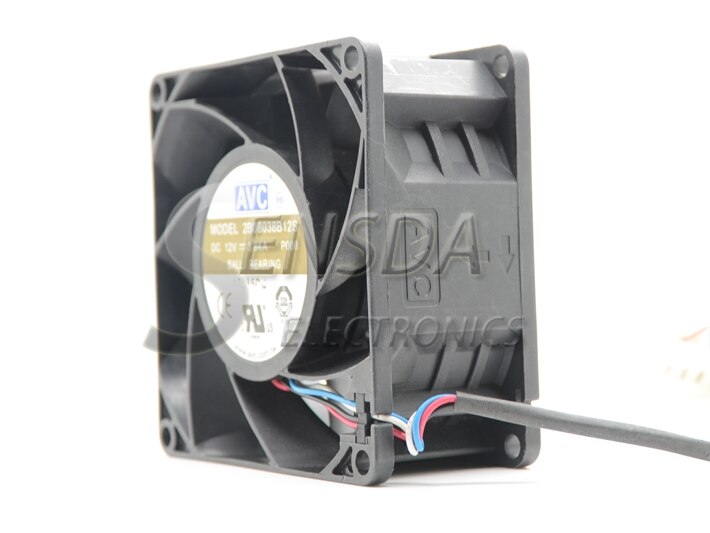 AVC 2B08038B12S P059 DC 12V 3.84A Cooling Fan Server Square Fan 80x80x38mm 8cm 80mm 4-wire