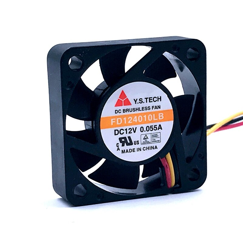 10pcs Quiet Silent 40mm Fan  FD124010LB 4cm 40mm Fan 4010 12V 0.055A Double Ball Bearing Cooling Fan