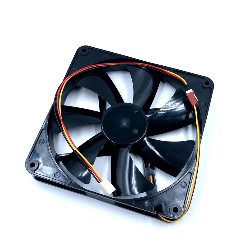 140mm Fan Replace A14025-10CB-3BN-F1 DC 12V 0.14A 3-Wire 3-Pin 140x140x25mm Server Fan 1000RPM