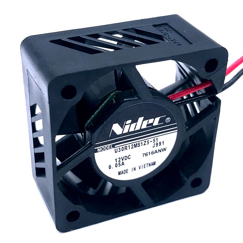 10pcs/lot    Nidec U30R12MS1Z5-51 3015 12V 0.05A 2-pin Large Air Flow Axial Cooling Fan 7200RPM 4.8CFM