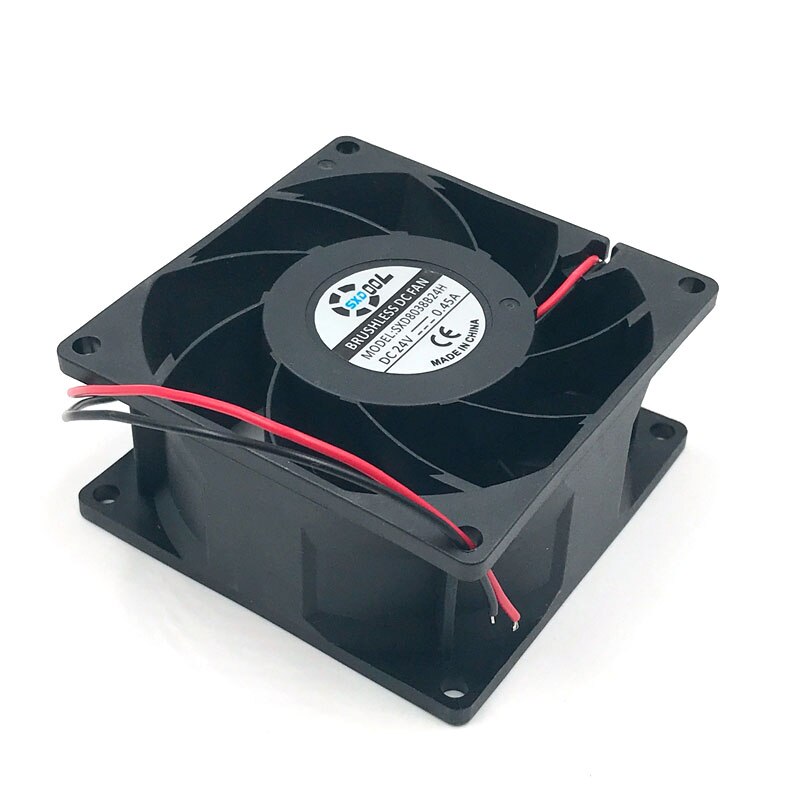SXDOOL SXD8038B24H 80*80*38mm DC 24V Brushless Cooling Fan 0.45A 6000RPM 83.5CFM 57DBA  Server Inverter Case