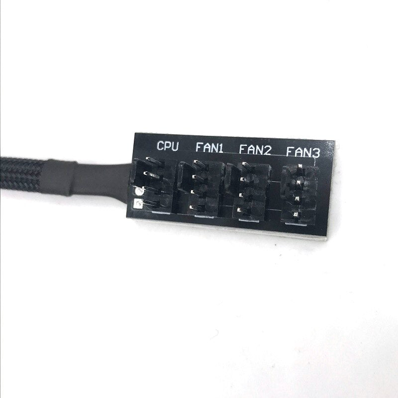 SXDOOL Case PC Cooler Fan Power Cable 1 Female To 4 Male 4Pin Socket Fan Hub Splitter Cable  3Pin&4Pin PWM