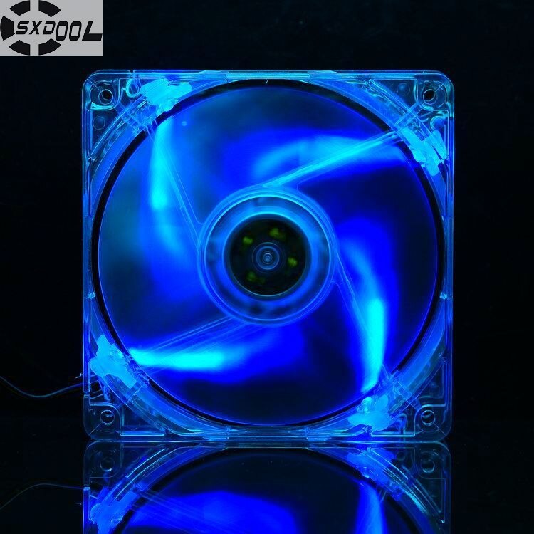 SXDOOL Silent 120MM 1225 12025 120*120*25MM 12*12*2.5CM Slim Chassis Fan 12025 Thin 12CM 12VDC  Led Light