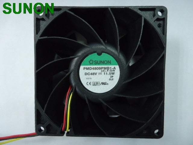 Sunon PMD4809PMB1-A 12038 120mm 12cm Dual Ball Bearing Fan 3 Wire FOO Signal 48V 11.5W