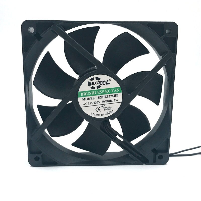 SXDOOL Brushless EC Electric Axial Fan Motor 120*120*25 Mm 120mm 12cm 110V 115V 220V 230VAC 50/60Hz 7W 2600RPM 100.2CFM