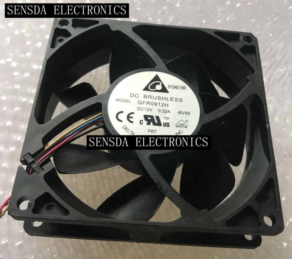 Delta QFR0912H 9cm 92mm 9225 DC 12V 0.32A FX8350 4-wire Pwm CPU Cooler Cooling Fan